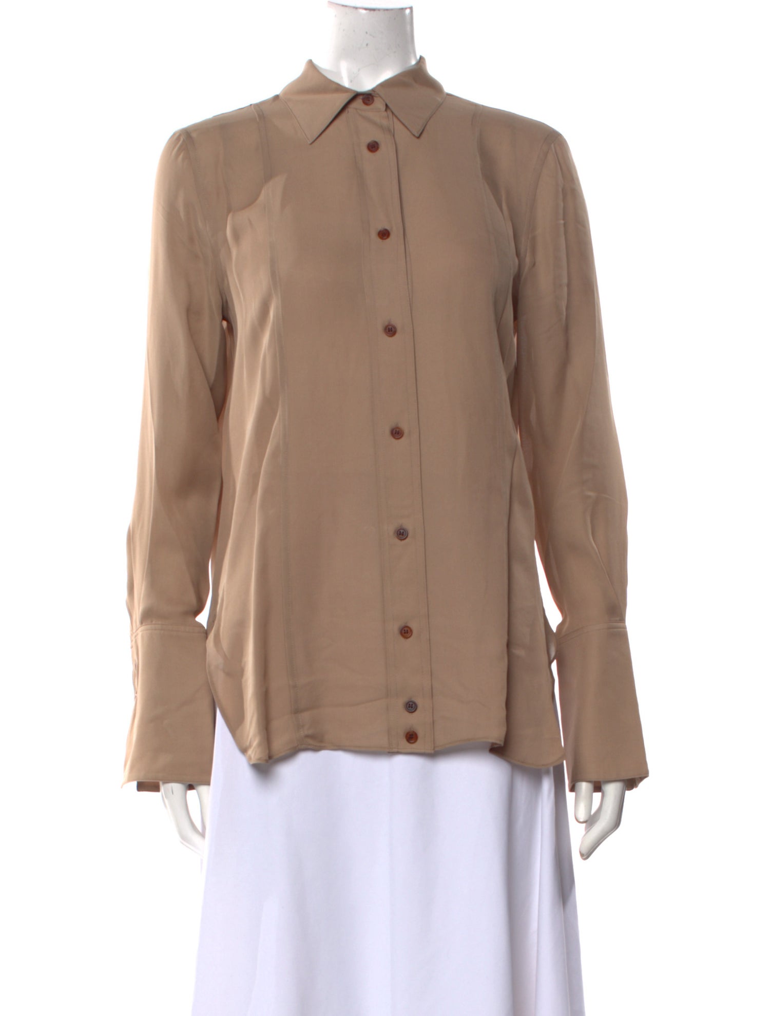 Heirlome Silk Long Sleeve Button-Up Top w/ Tags