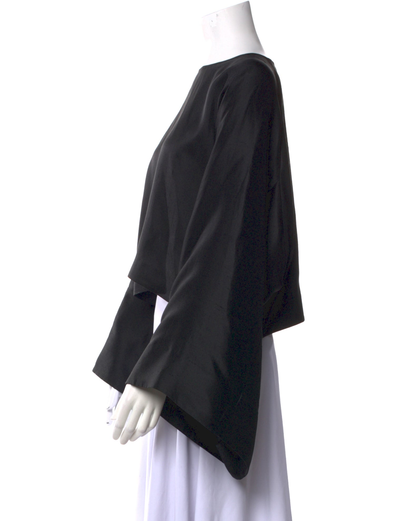 Heirlome Silk Bateau Neckline Crop Top