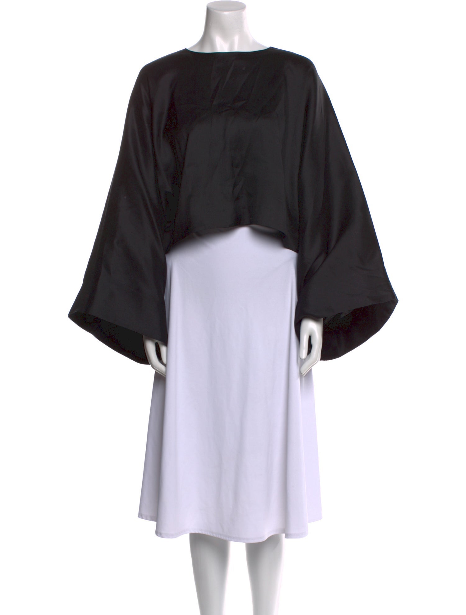 Heirlome Silk Bateau Neckline Crop Top