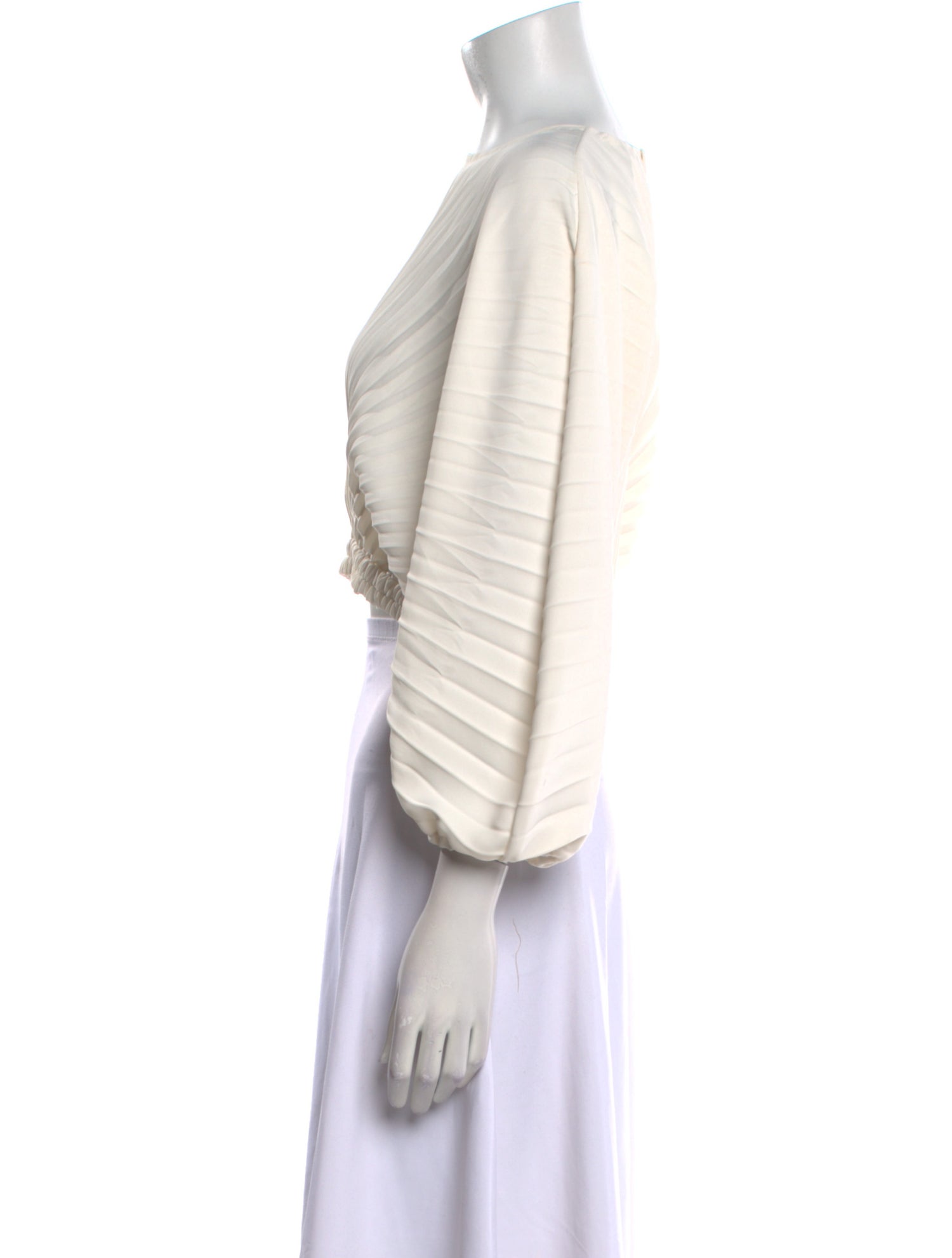 Heirlome Silk Bateau Neckline Crop Top