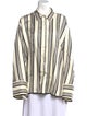 Heirlome Silk Striped Button-Up Top