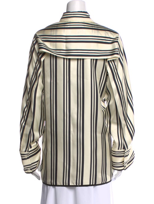Heirlome Silk Striped Button-Up Top