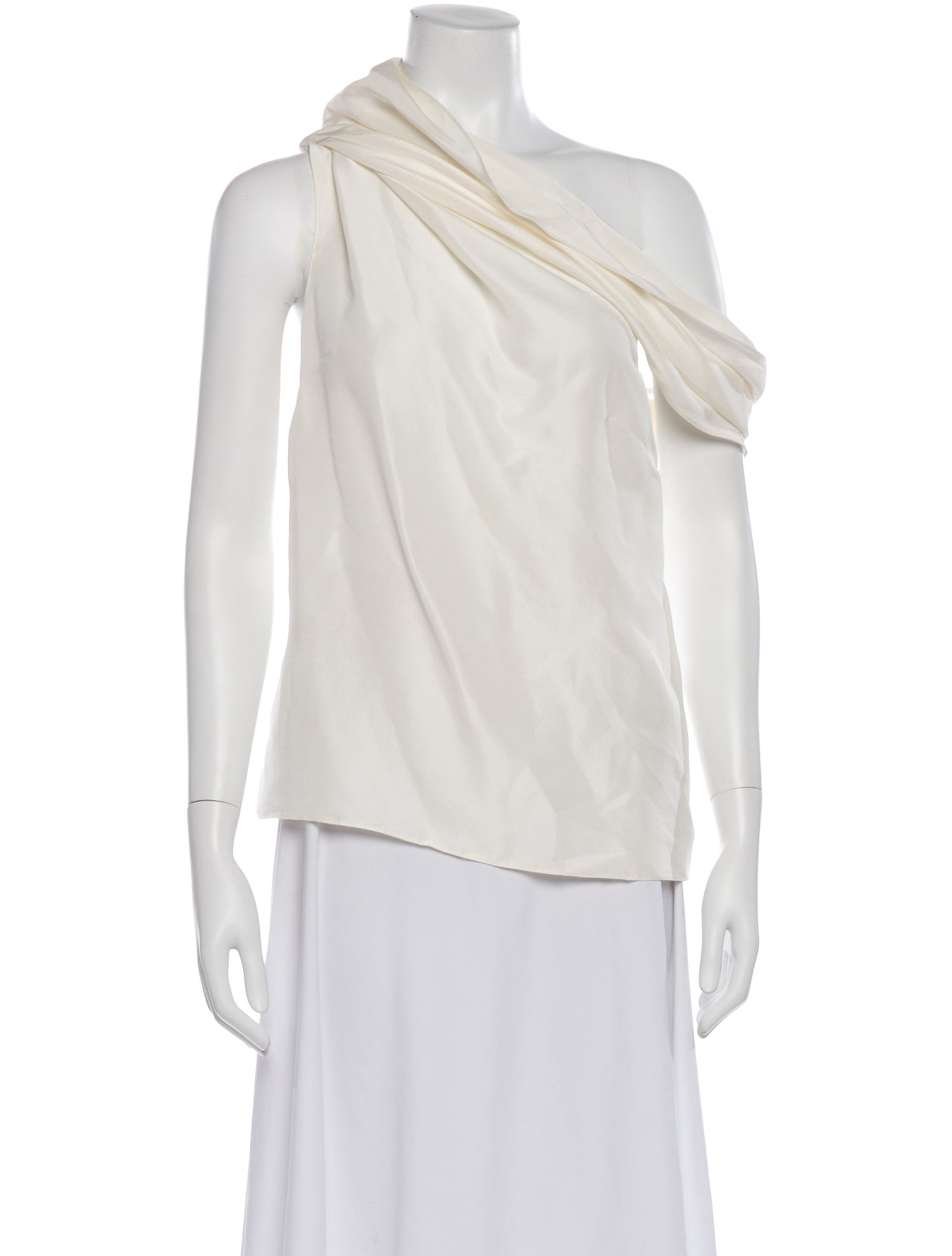 Heirlome Silk One-Shoulder Top