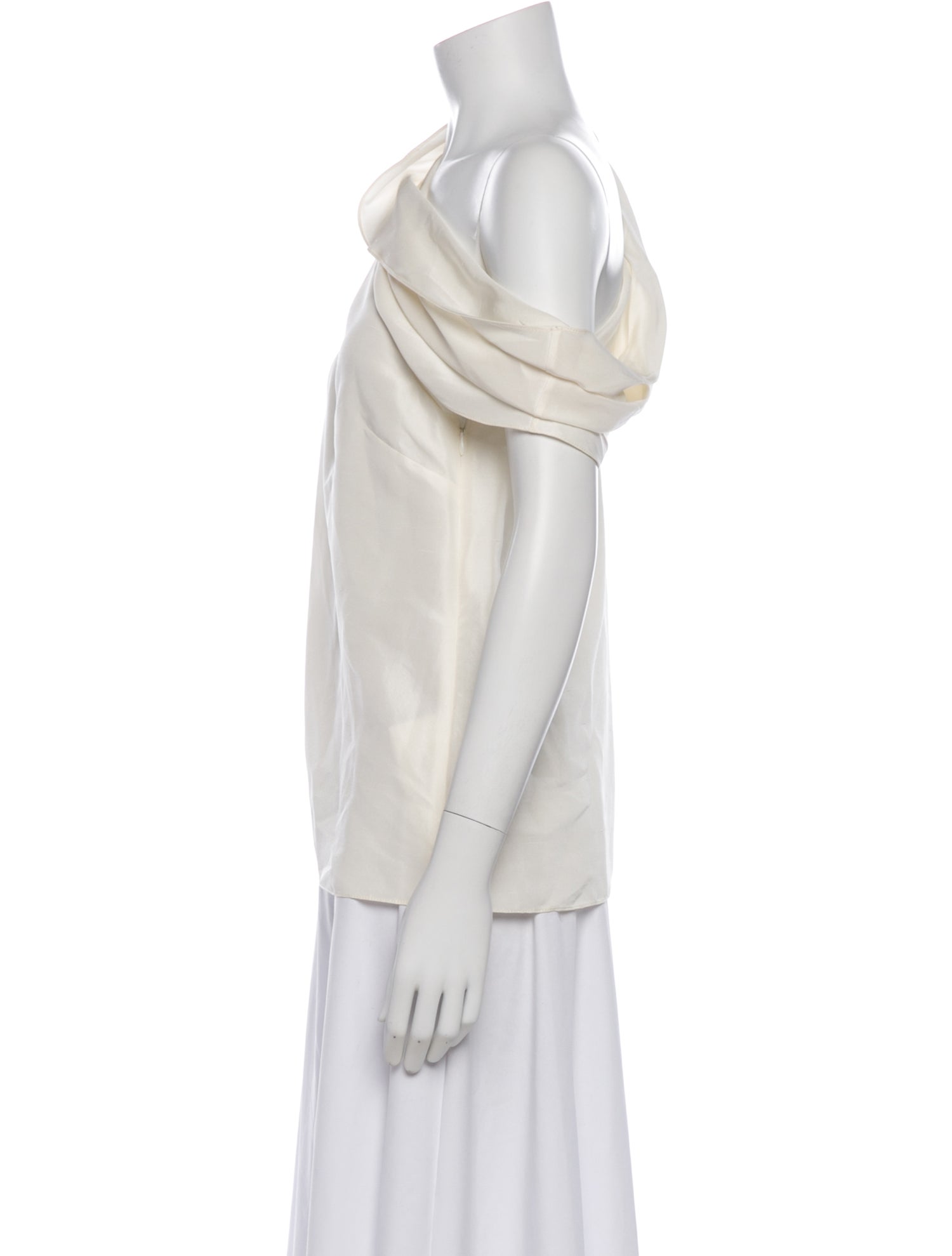 Heirlome Silk One-Shoulder Top