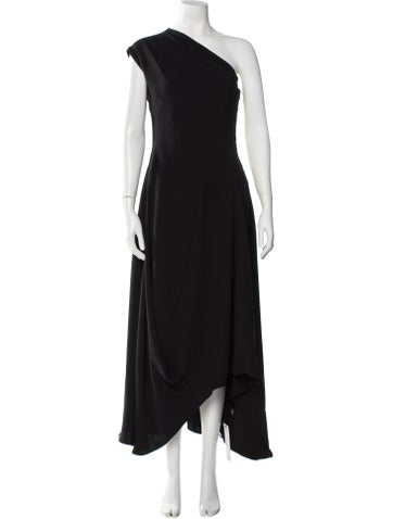 Pre-owned Heirlome Silk Long Dress In Black