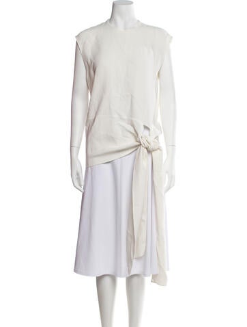 Pre-owned Heirlome Silk Crew Neck Top In White