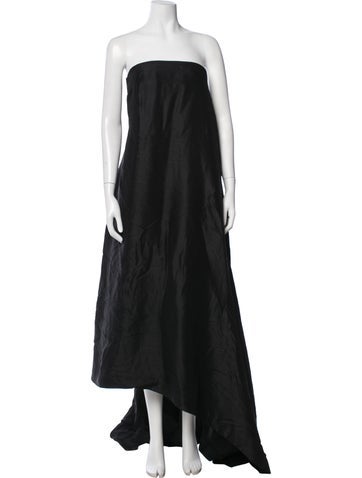 Pre-owned Heirlome Silk Long Dress In Black