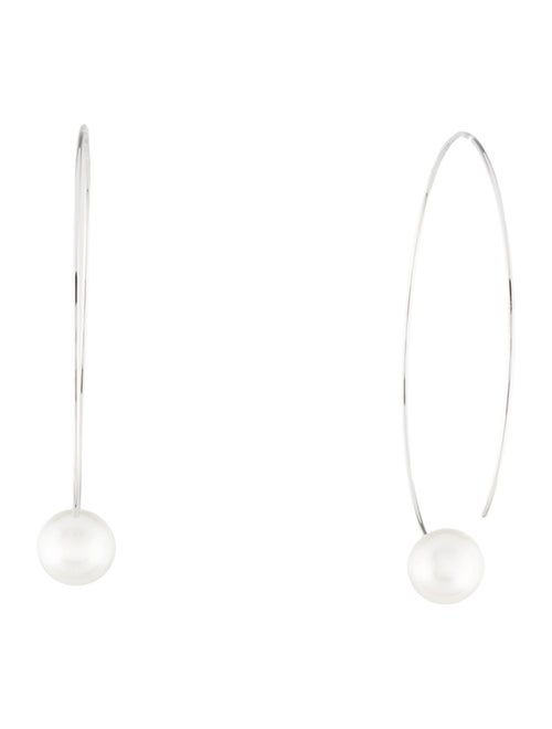 AUTORE MODA 9K Pearl Hoop Earrings