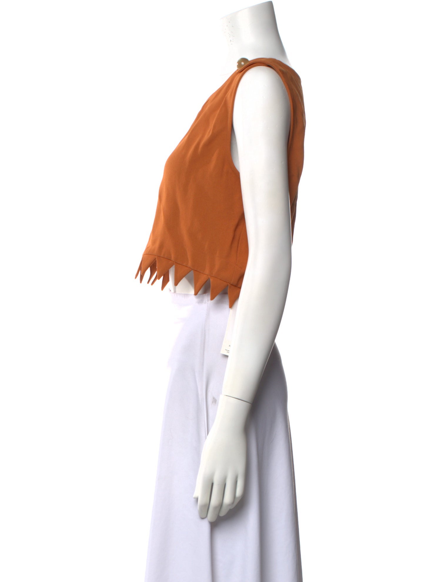 Vanda Jacintho Scoop Neck Sleeveless Crop Top