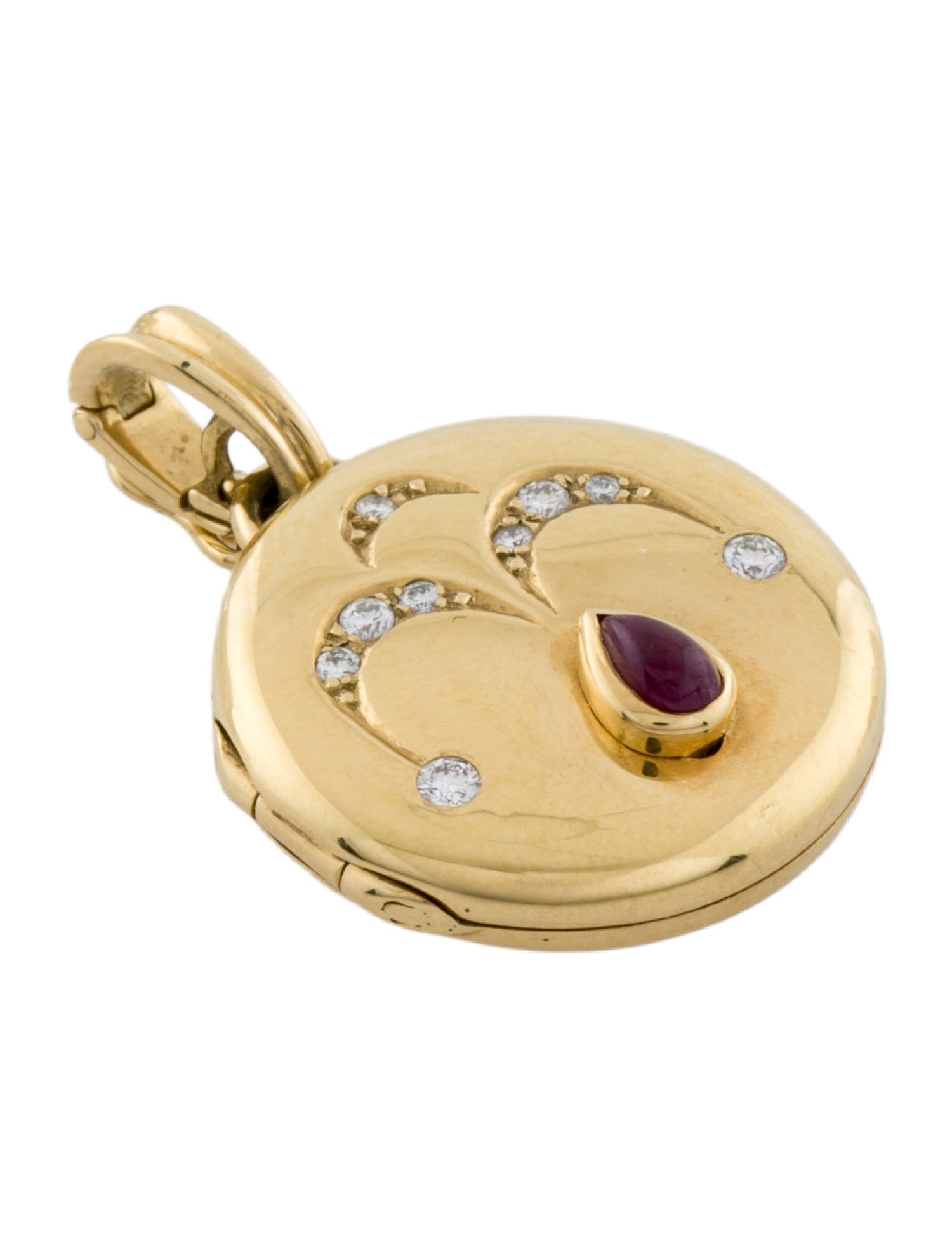 Victor Mayer 18K Ruby & Diamond Locket Pendant