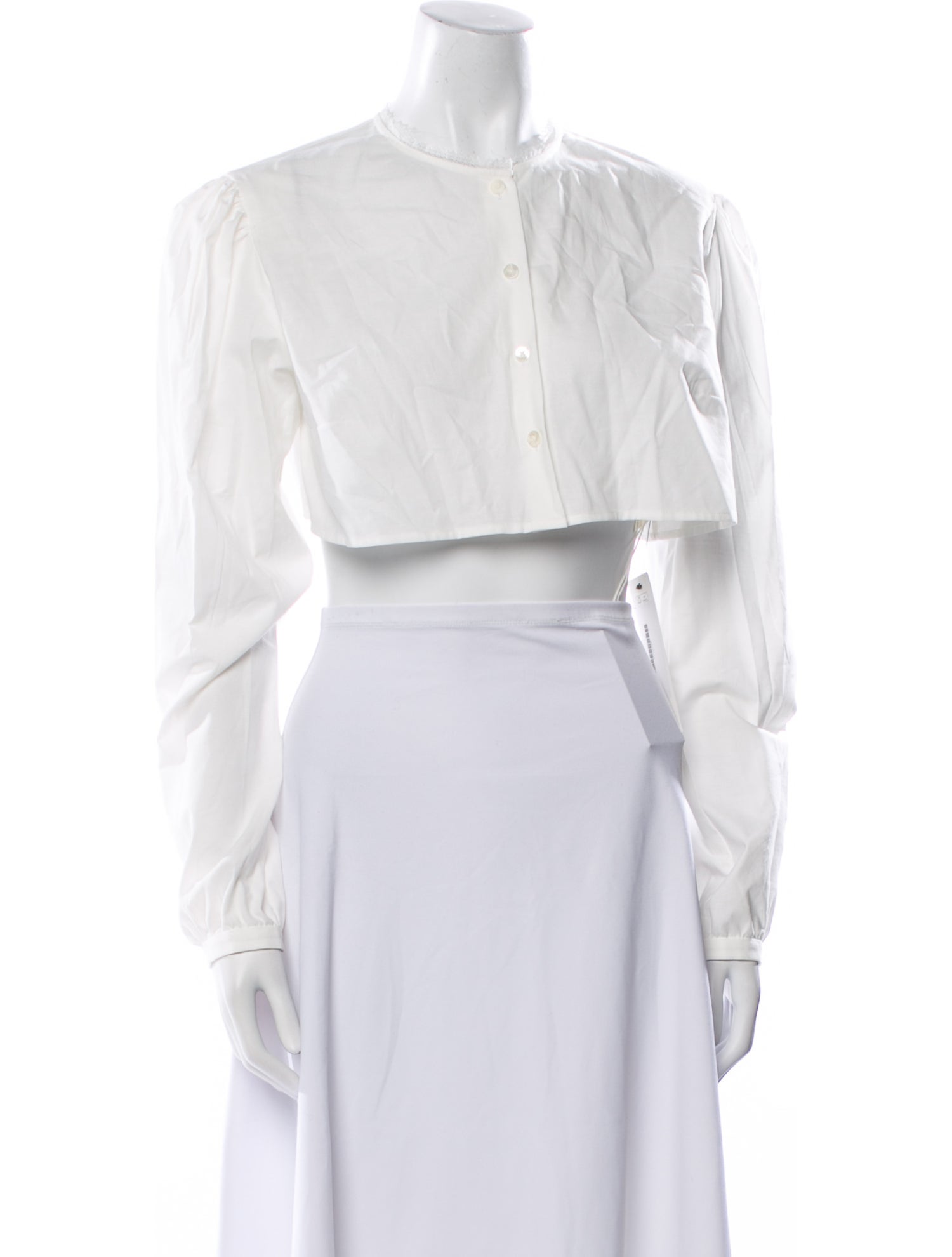 Colleen Allen Mock Neck Long Sleeve Crop Top