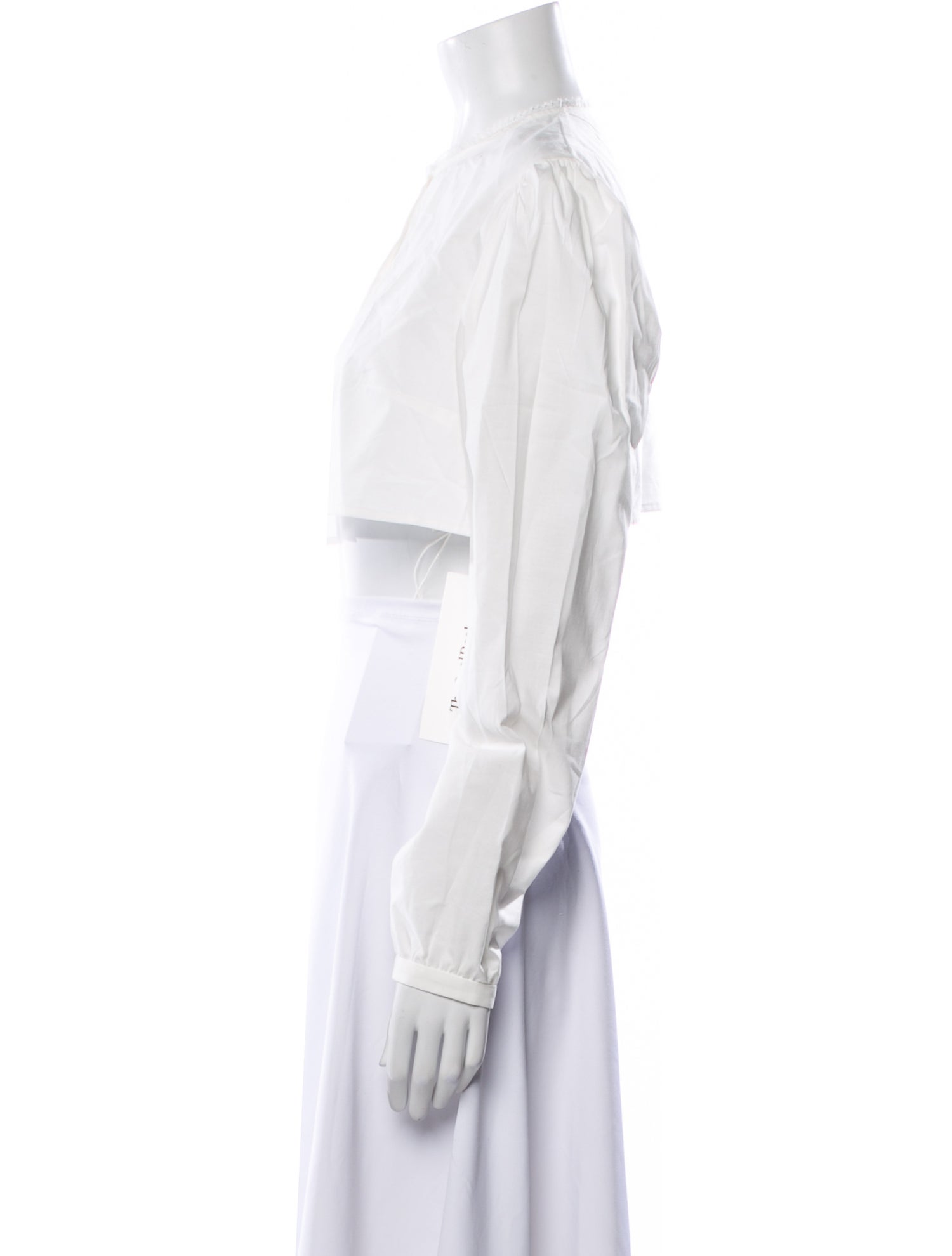 Colleen Allen Mock Neck Long Sleeve Crop Top