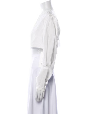 Colleen Allen Mock Neck Long Sleeve Crop Top