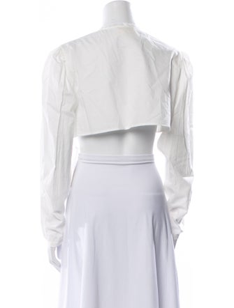 Colleen Allen Mock Neck Long Sleeve Crop Top