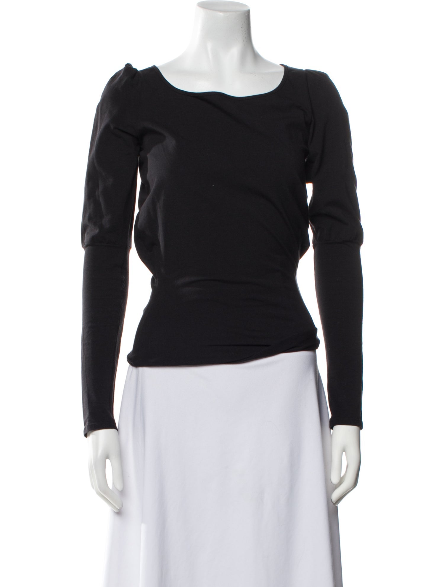 Colleen Allen Scoop Neck Long Sleeve Top