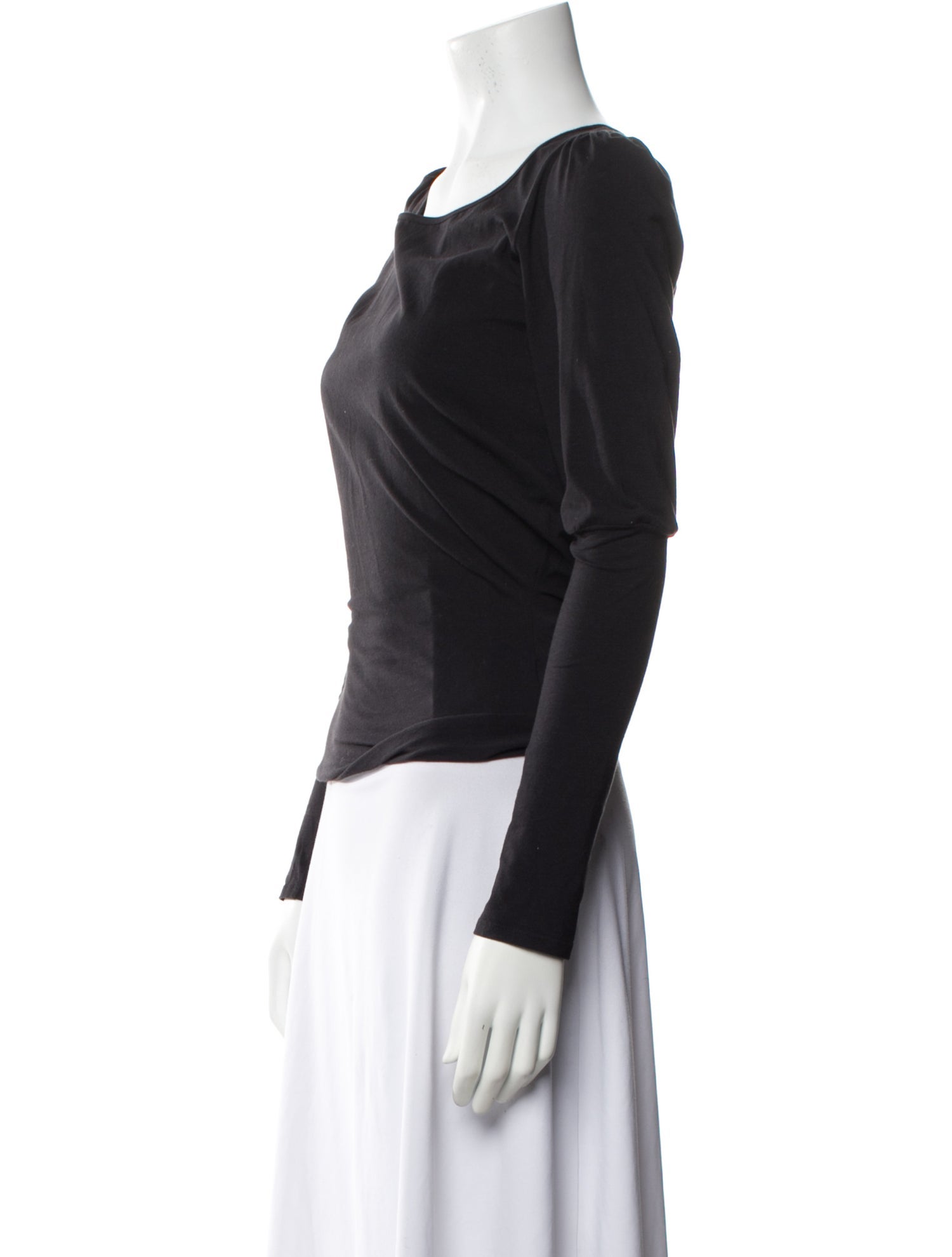 Colleen Allen Scoop Neck Long Sleeve Top