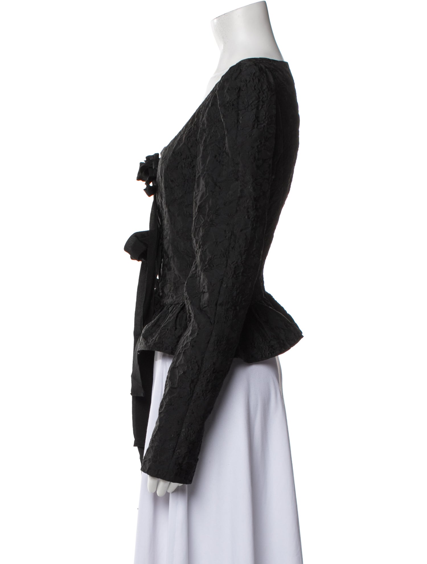 Meruert Tolegen Square Neckline Long Sleeve Blouse