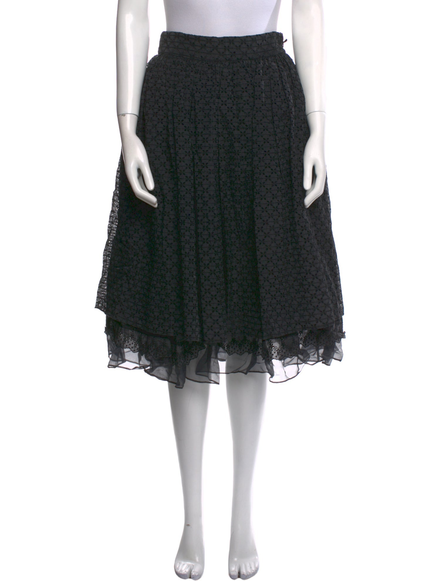 Meruert Tolegen Ruffle Embellishment Knee-Length Skirt w/ Tags