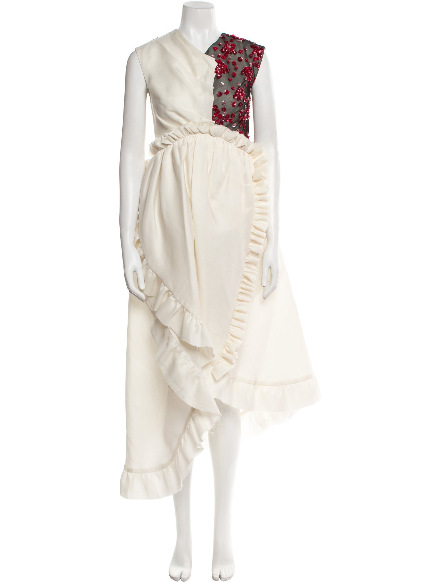 Meruert Tolegen V-Neck Long Dress