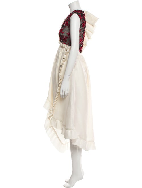 Meruert Tolegen V-Neck Long Dress