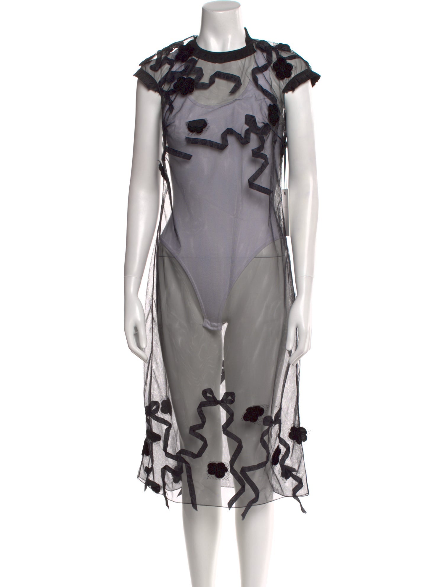 Meruert Tolegen Mesh Midi Length Dress