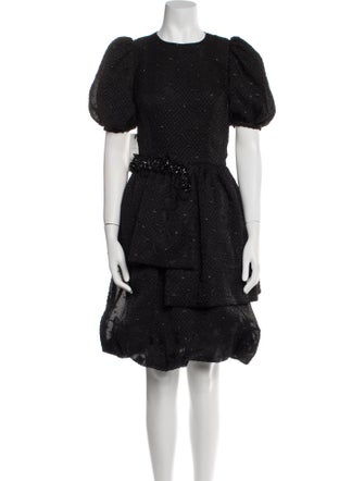 Meruert Tolegen Crew Neck Knee-Length Dress