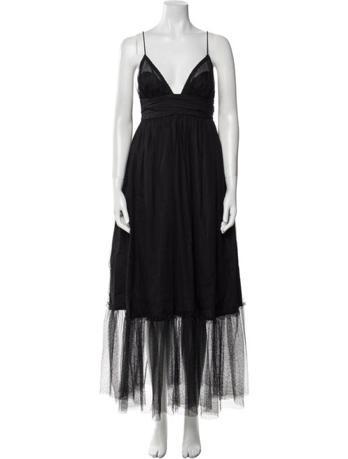 Meruert Tolegen V-Neck Long Dress