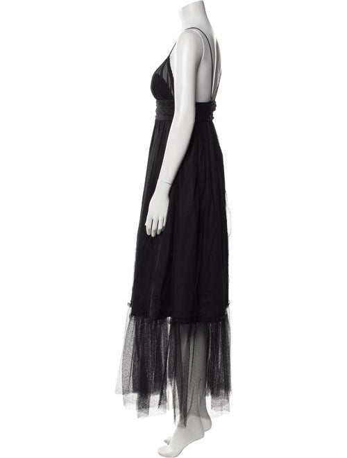 Meruert Tolegen V-Neck Long Dress