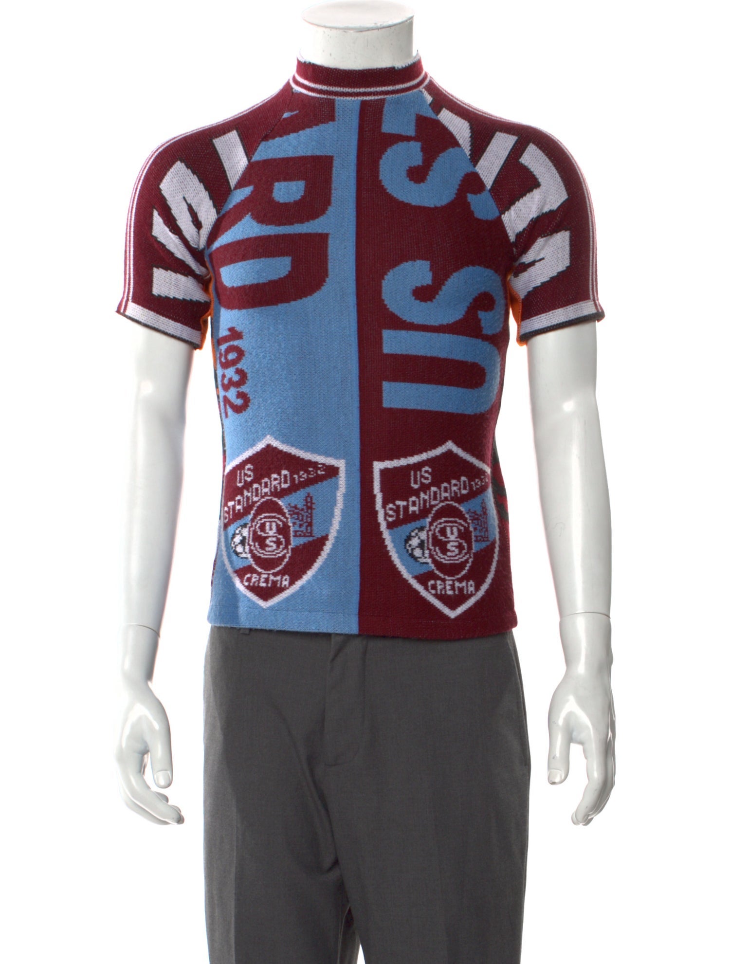 PROTOTYPES Printed Mock Neck T-Shirt w/ Tags