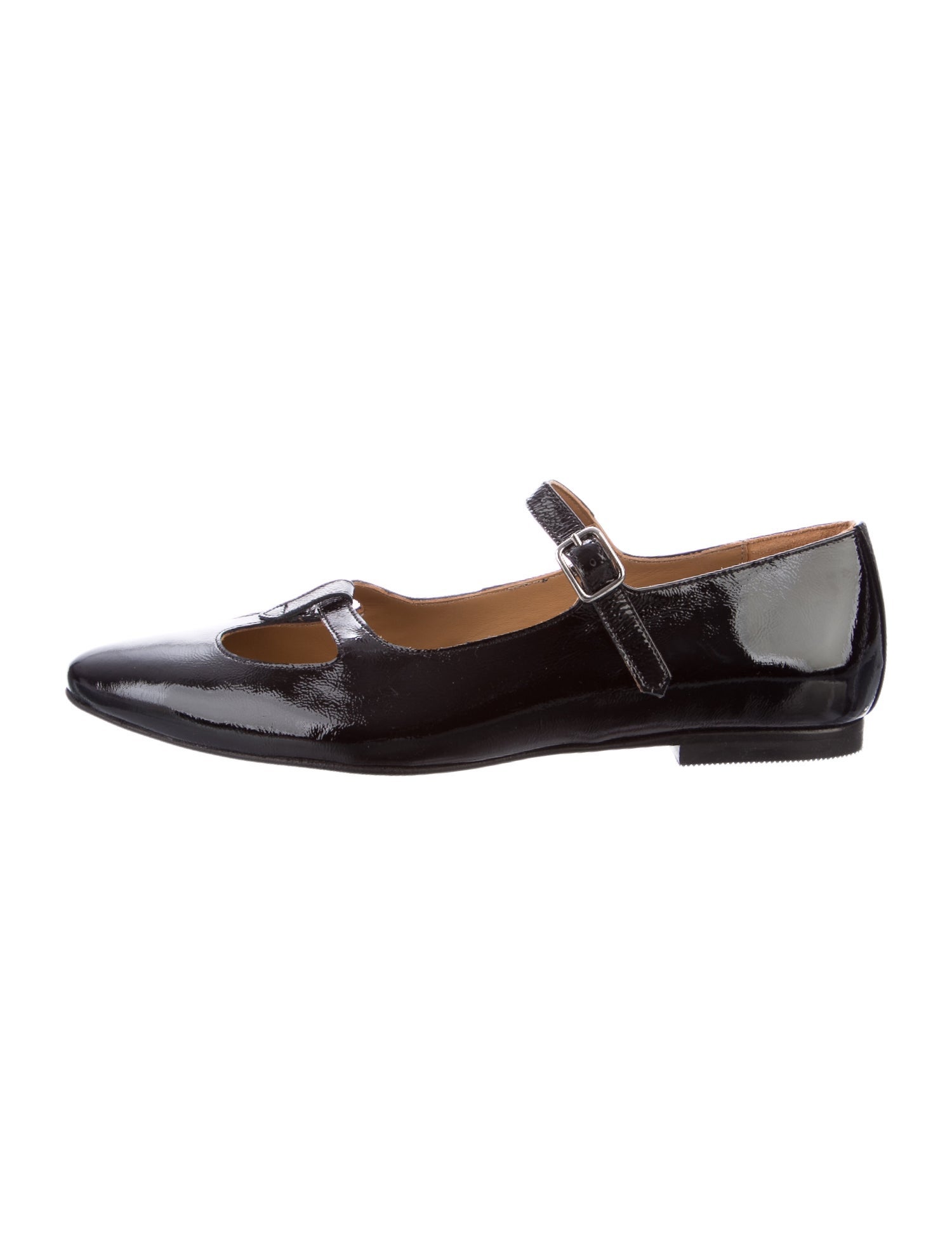 A.P.C. x Katie Holmes Patent Leather Mary Jane Flats