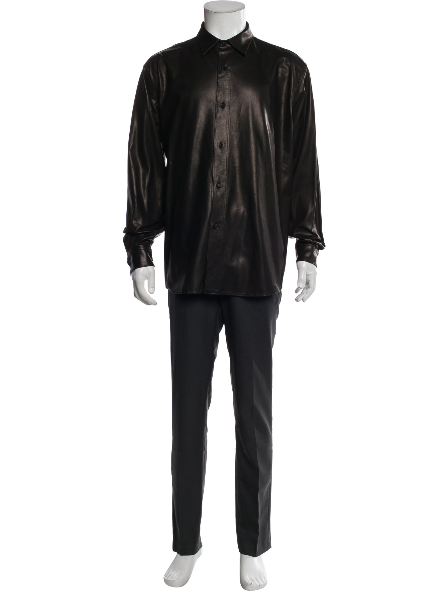 A. Presse Leather Long Sleeve Shirt w/ Tags