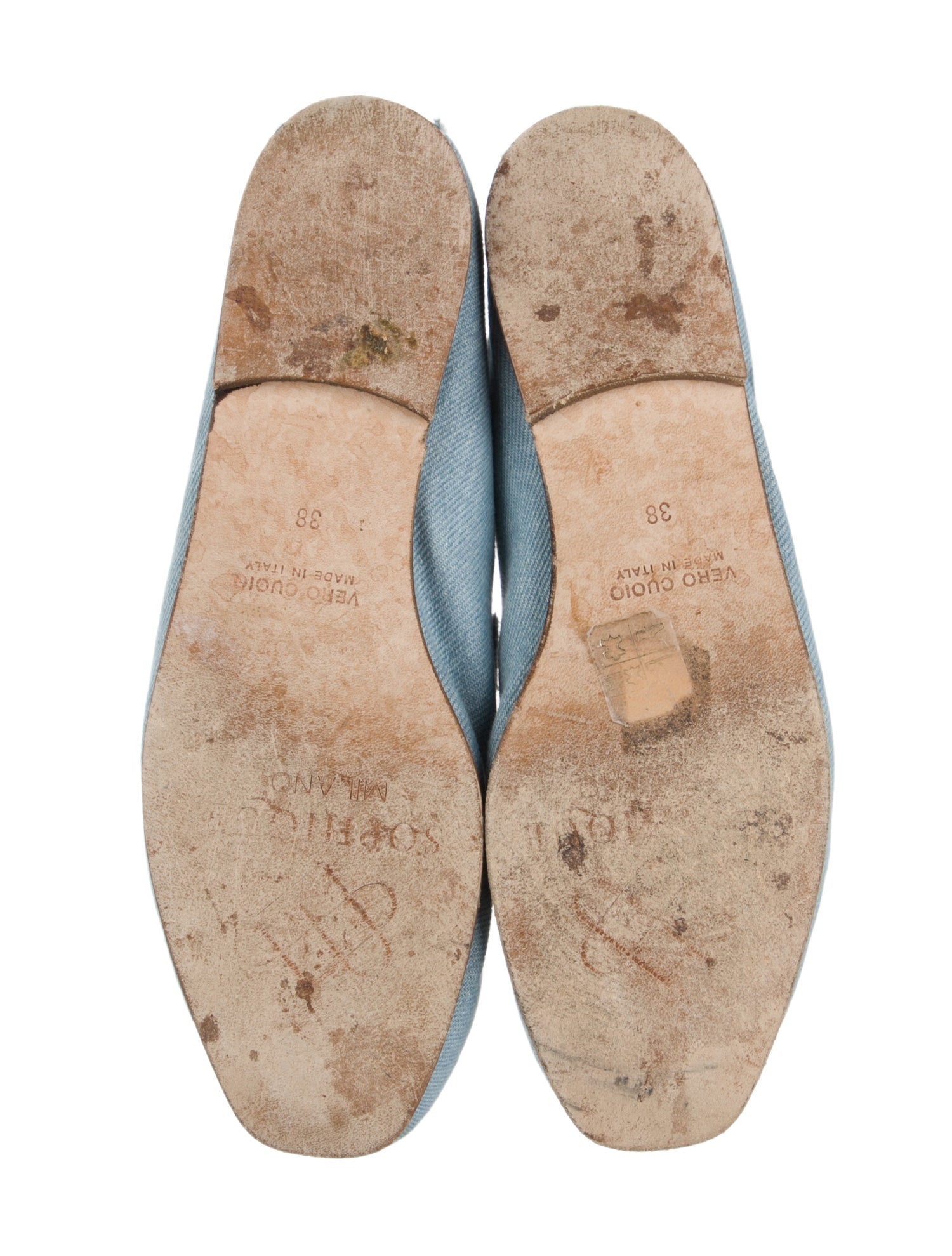 Sophique Denim Raw-Edge Trim Loafers