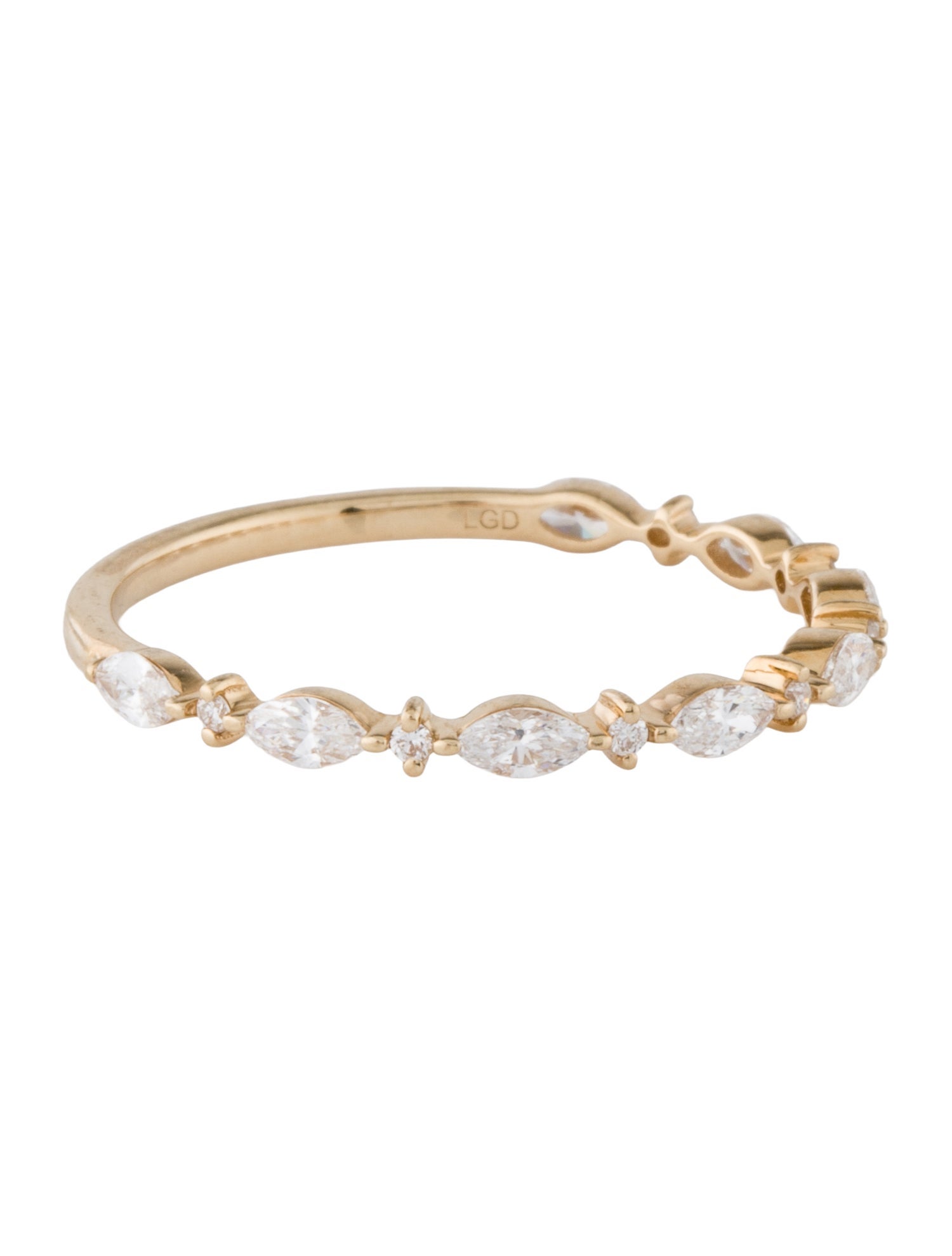 Grown Brilliance Lab-Grown Diamond Alternating Wedding Band