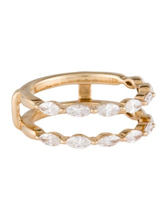 Grown Brilliance 14K 1.25ctw Lab-Grown Diamond Double Row Ring Enhancer