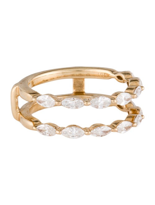 Grown Brilliance 14K 1.25ctw Lab-Grown Diamond Double Row Ring Enhancer