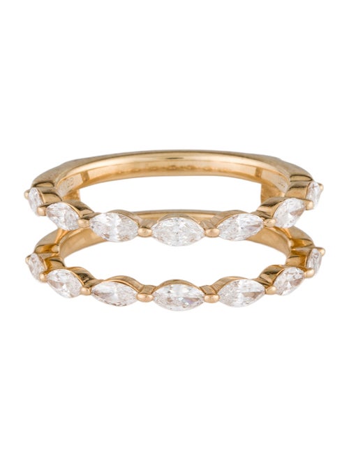 Grown Brilliance 14K 1.25ctw Lab-Grown Diamond Double Row Ring Enhancer