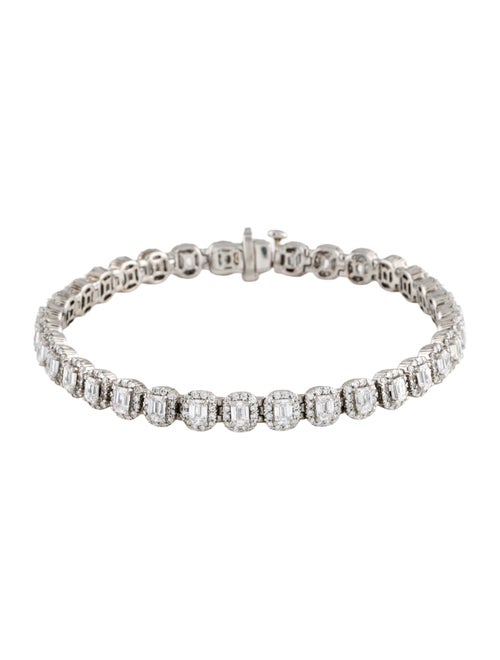 Grown Brilliance Platinum 6.70ctw Lab-Grown Diamond Halo Bracelet