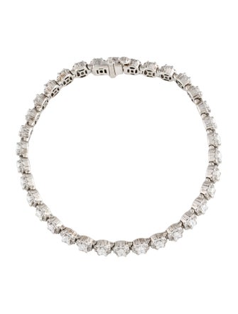 Grown Brilliance Platinum 6.70ctw Lab-Grown Diamond Halo Bracelet