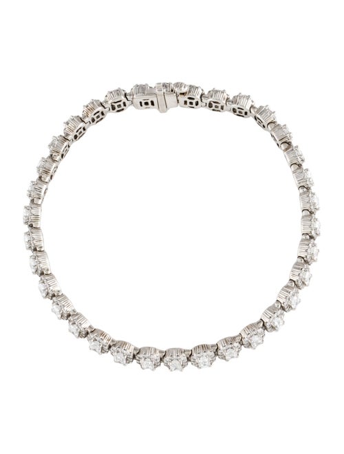 Grown Brilliance Platinum 6.70ctw Lab-Grown Diamond Halo Bracelet