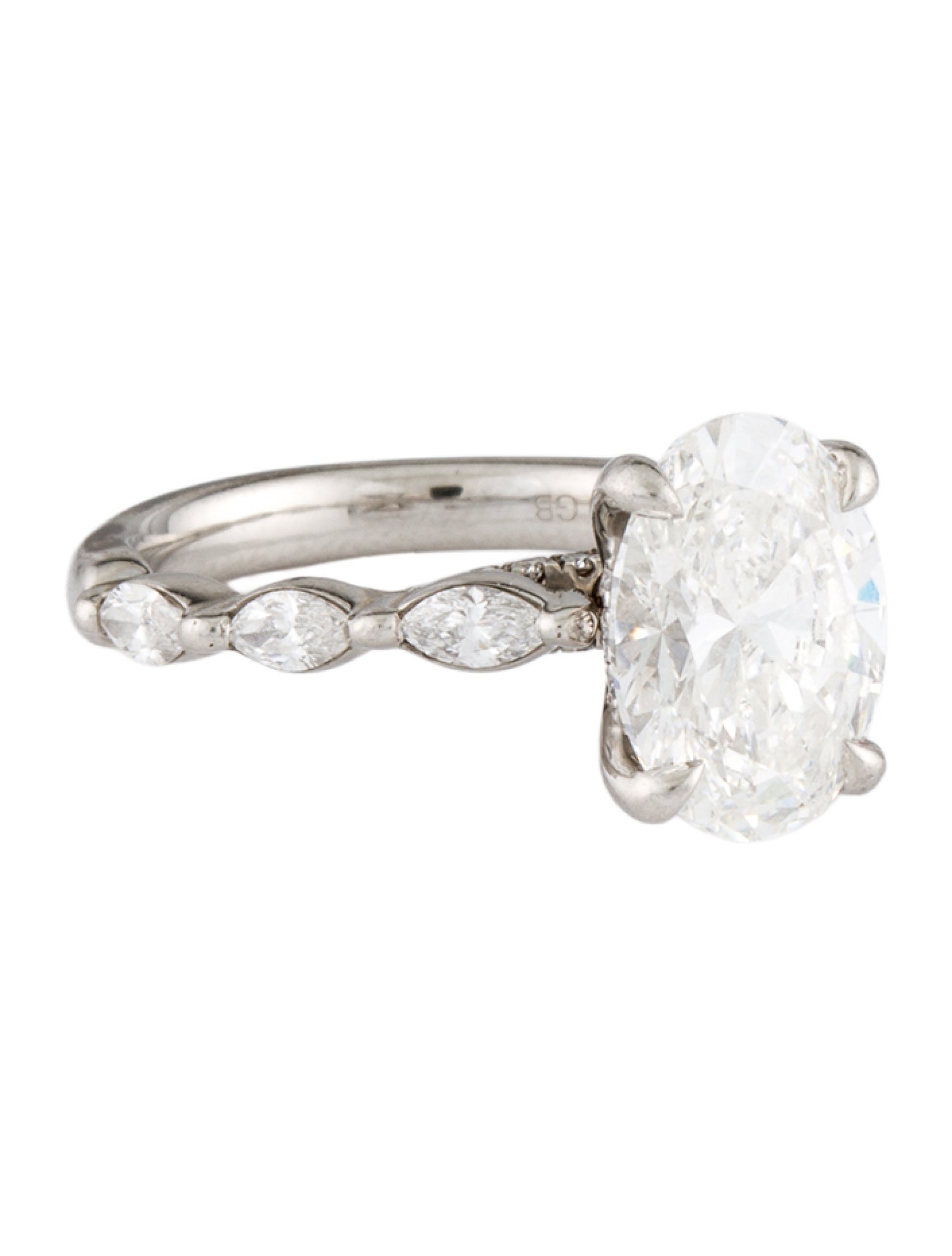 Grown Brilliance Platinum 2.50ct Lab-Grown Diamond Engagement Ring Diamonds