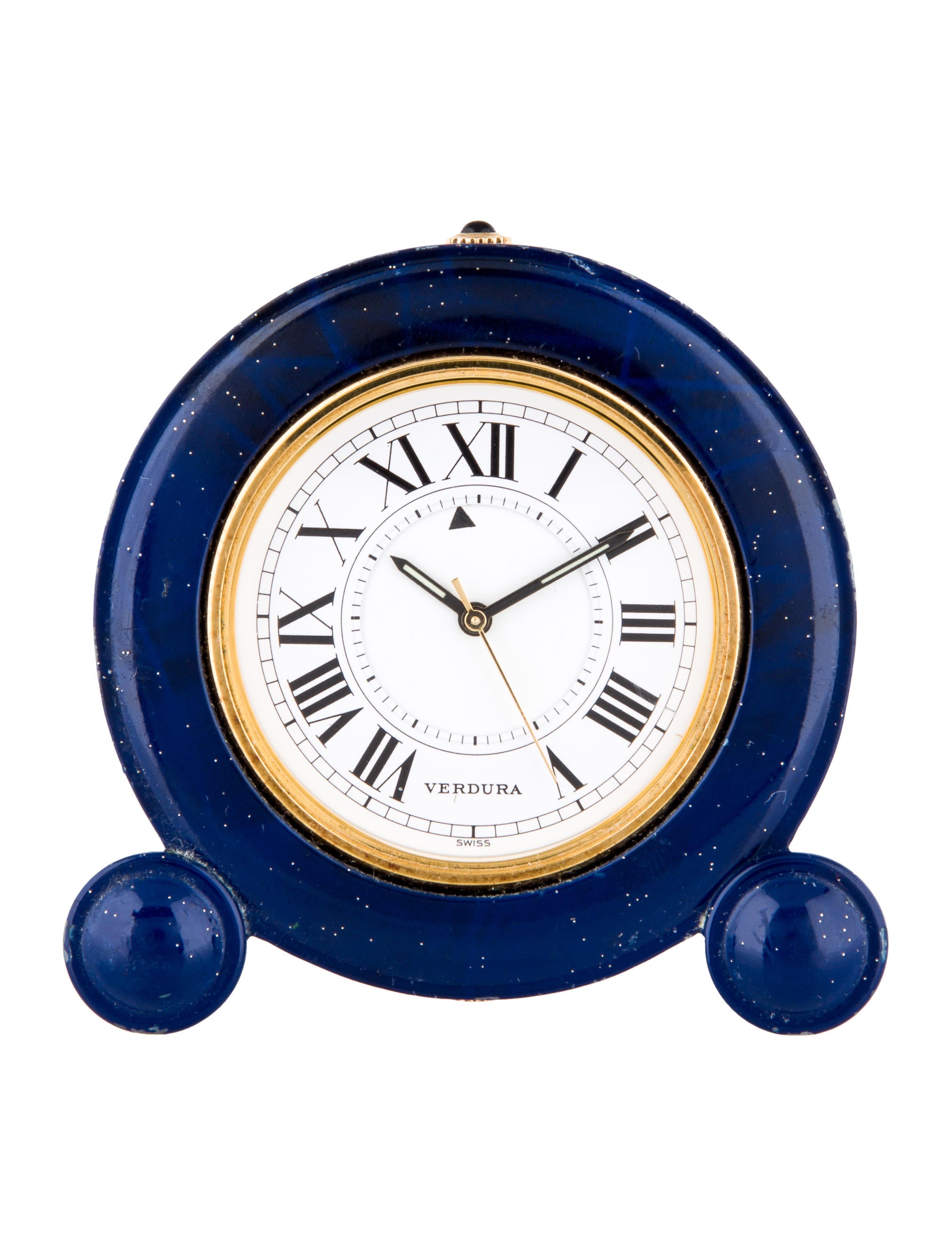 Verdura Bedside Alarm Clock Blue Decorative Accents, Decor
