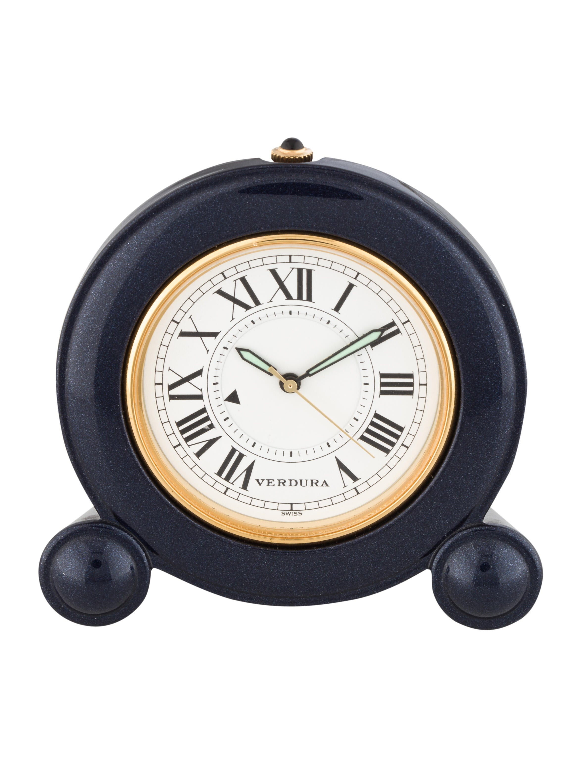 Verdura Travel Alarm Clock - Blue Decorative Accents, Decor