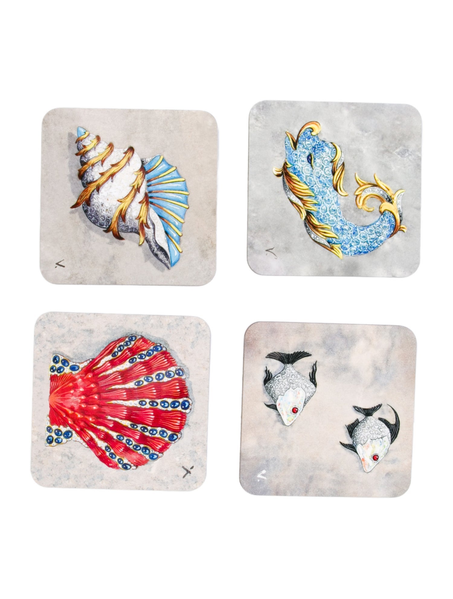 Verdura Verdura Set of 4 Table Coasters