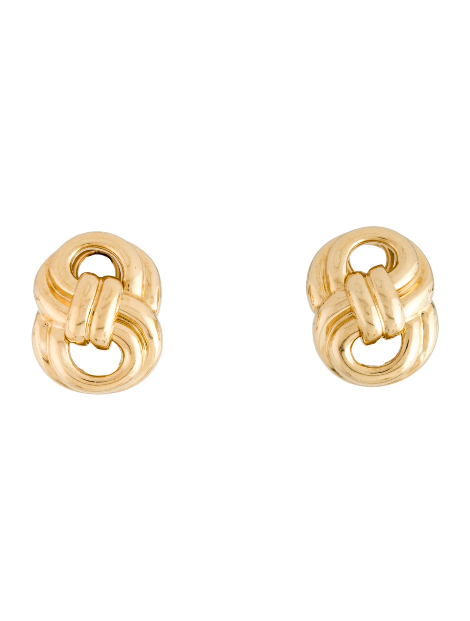 Verdura 18K Figure Eight Clip On Earrings