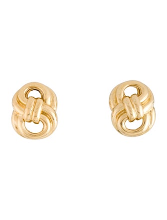Verdura 18K Figure Eight Clip On Earrings
