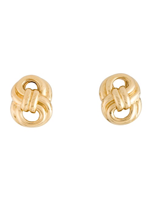 Verdura 18K Figure Eight Clip On Earrings