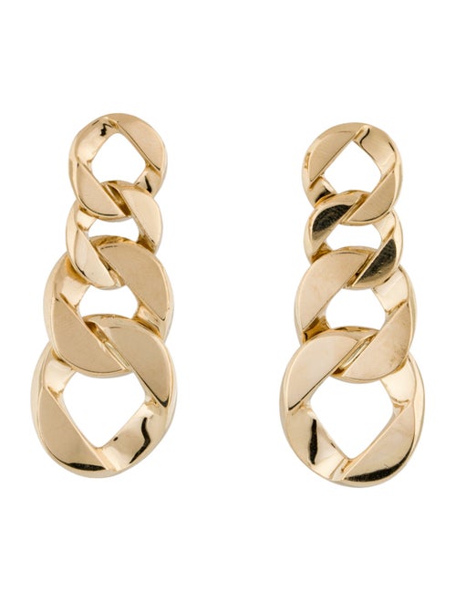 Verdura 18K Curb Link Clip On Earrings