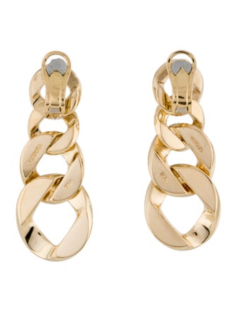 Verdura 18K Curb Link Clip On Earrings