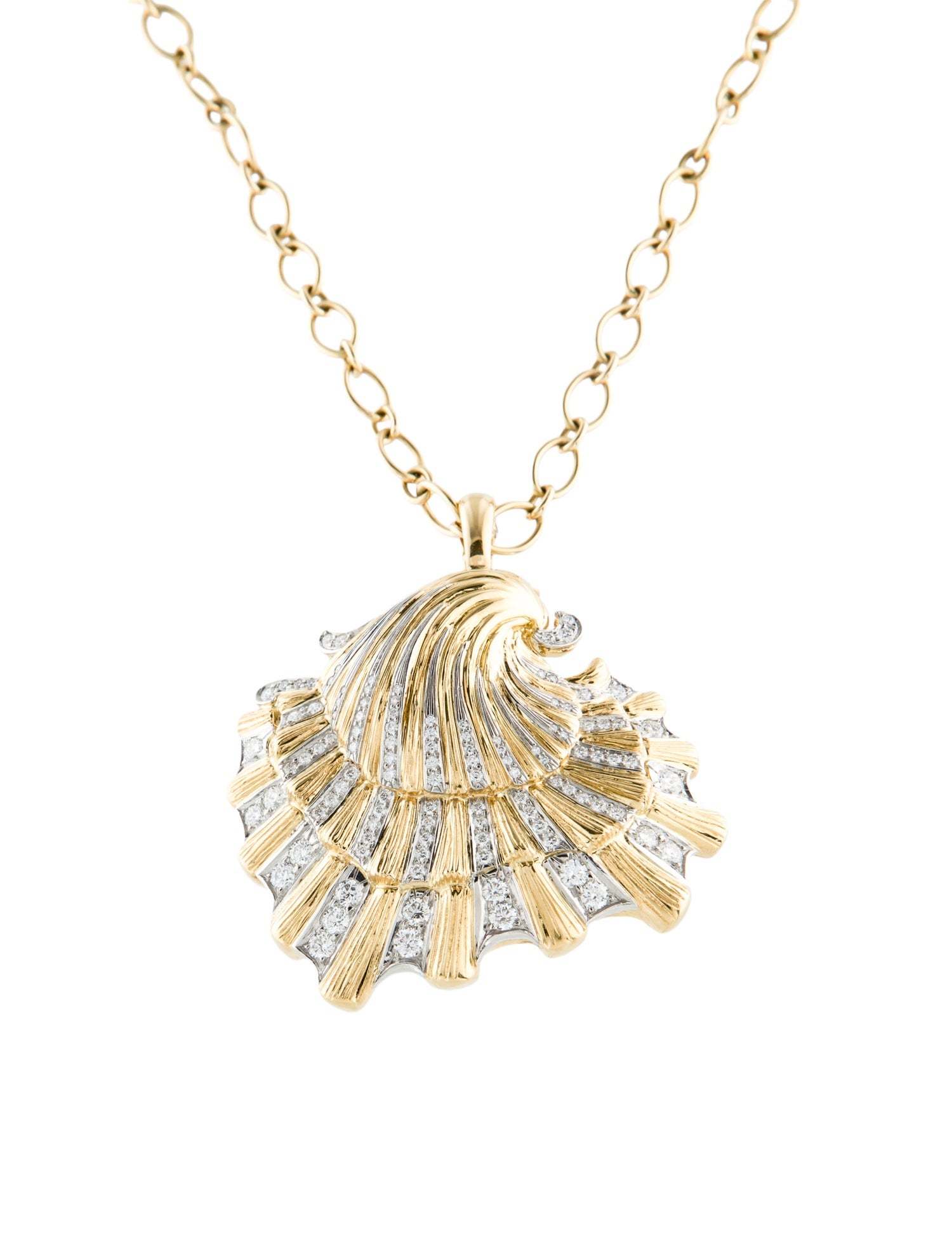 Verdura 18K 2.38ctw Diamond Convertible Pendant Brooch Necklace