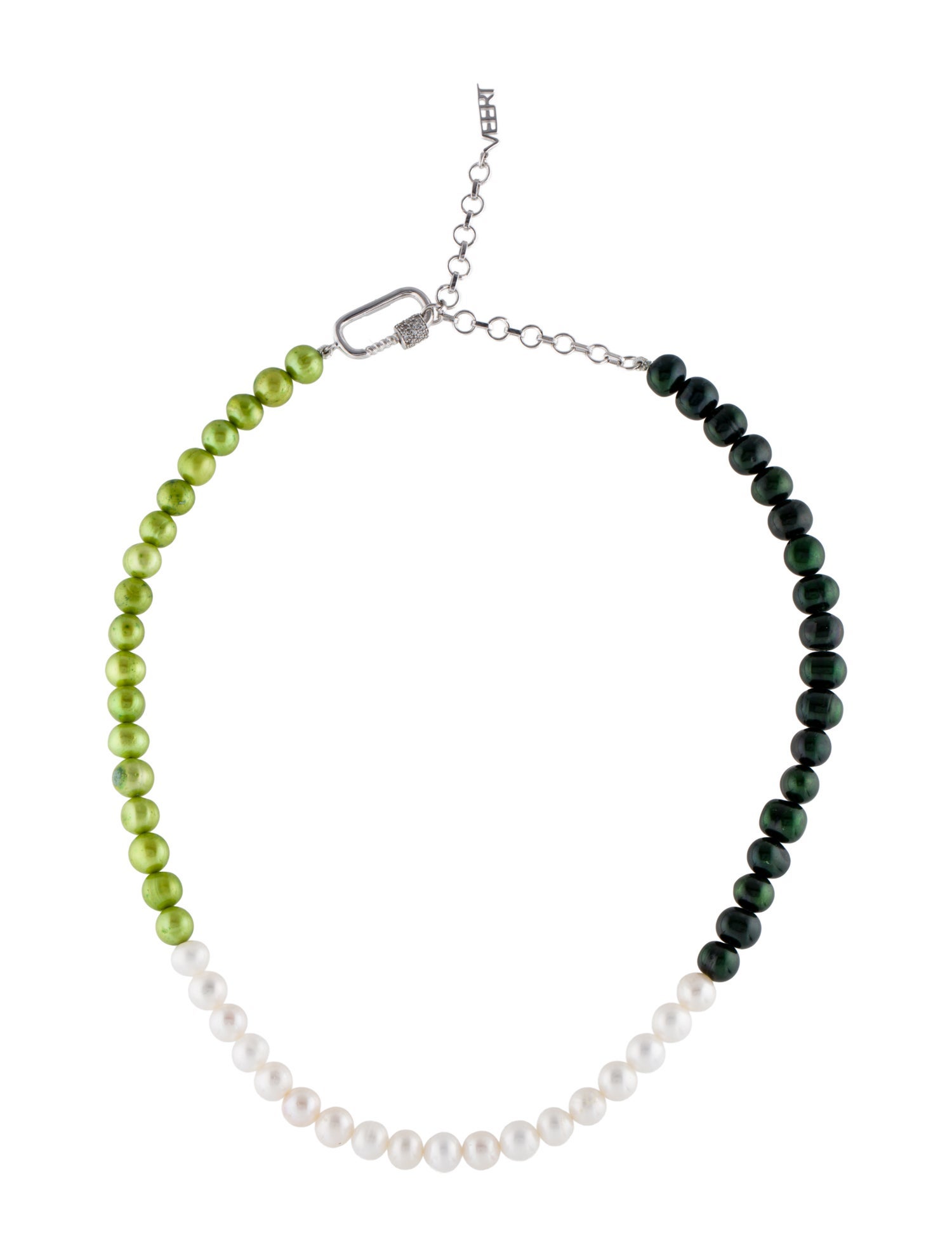 VEERT Pearl & Dyed Mother of Pearl Bead Strand Necklace